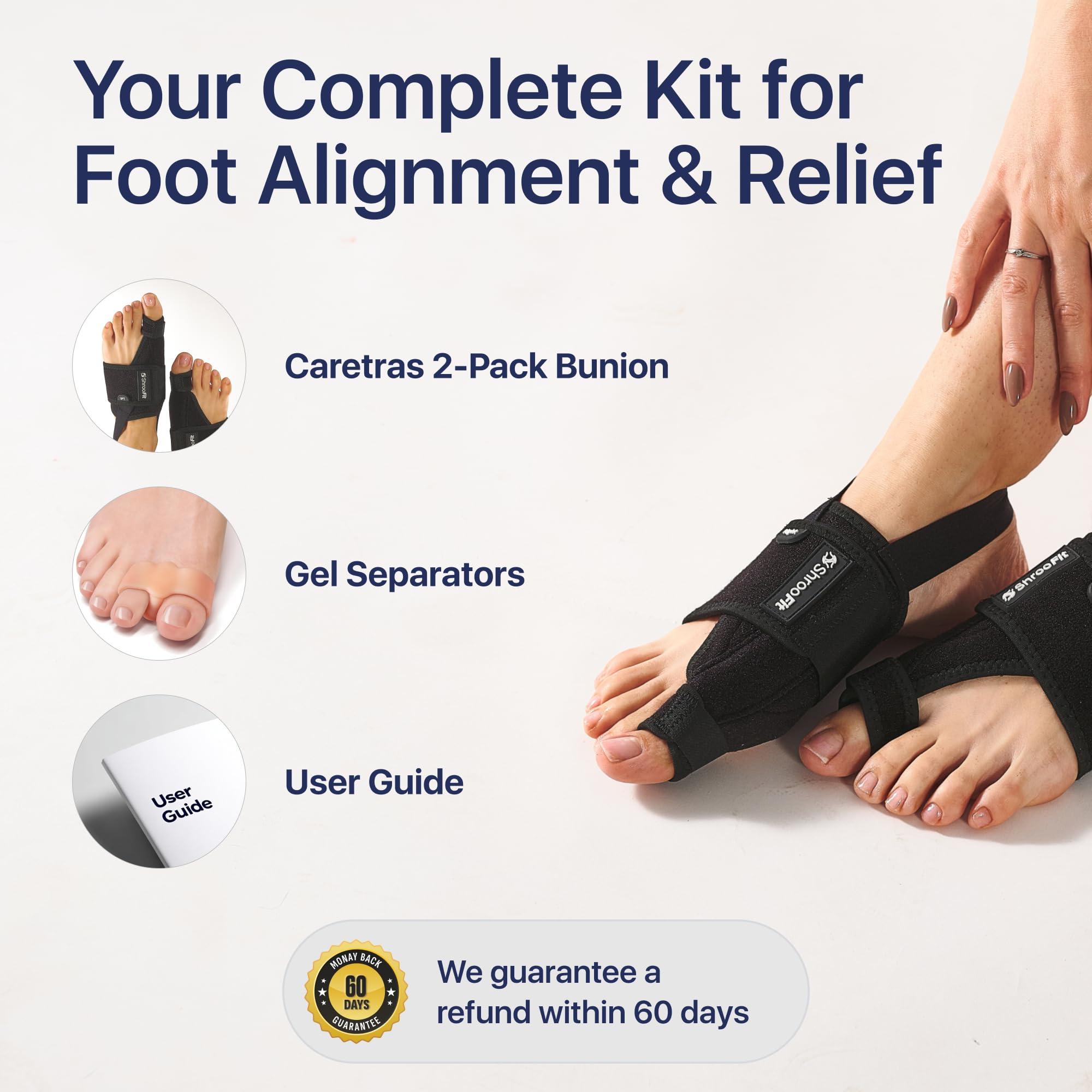 ShrooFit Effective Bunion Corrector for Women and Men | Relieve Pain, Straighten Toes, and Correct Bunions | Orthopedic Toe Straightener | Best Bunion Corrector for Lasting Relief