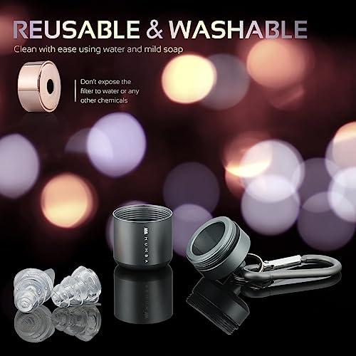 Mumba High Fidelity Concert Earplugs, Reusable Musicians Ear Plugs, 24dB Advanced Filter Technology Ear Protection for Music Festivals, DJs, Musicians