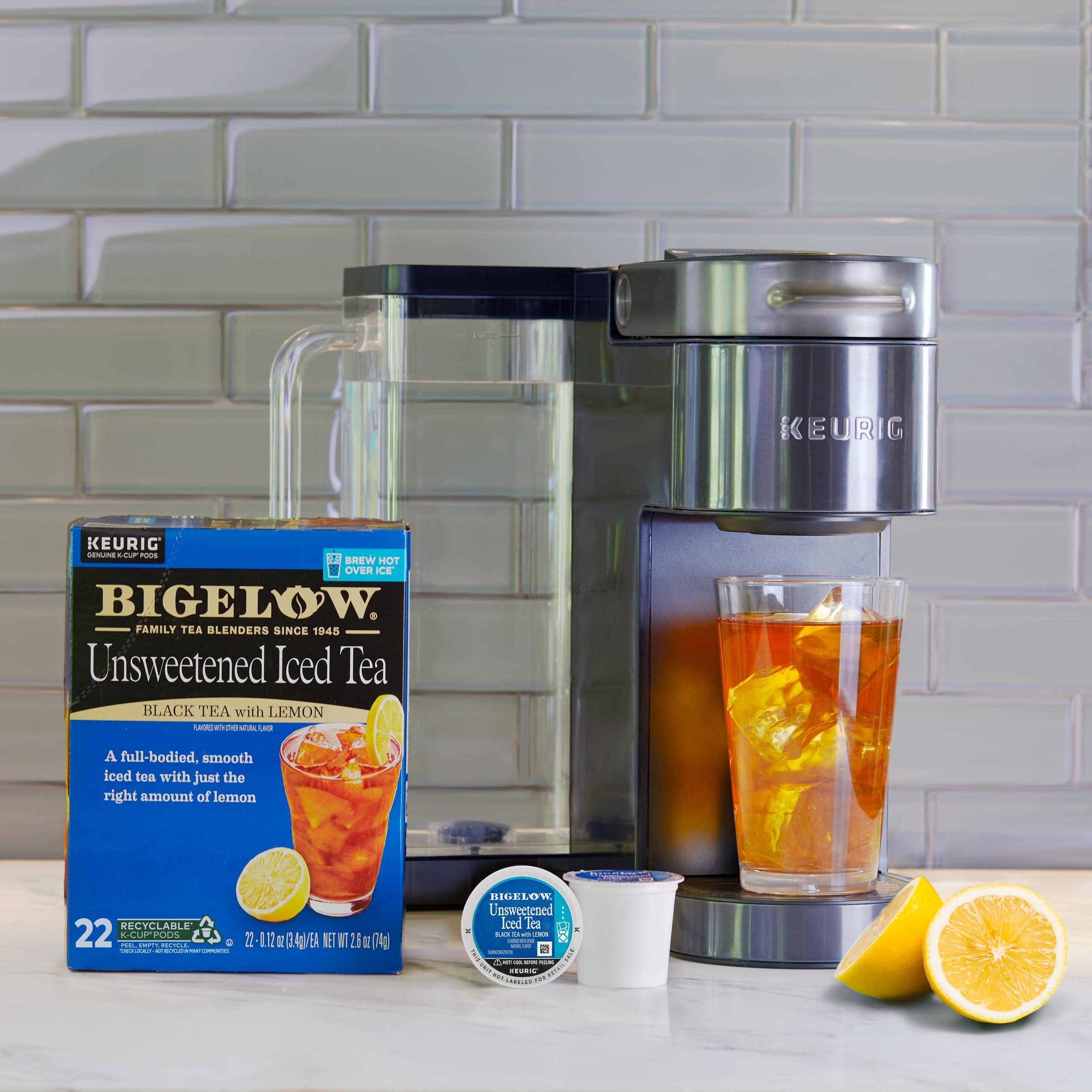 Bigelow Tea Bigelow Tea Unsweetened Iced Black Tea with Lemon Keurig K-Cup Pods, Caffeinated Tea Keurig Tea Pods, 22 Count (Pack of 4) 88 Total K-Cup Pods