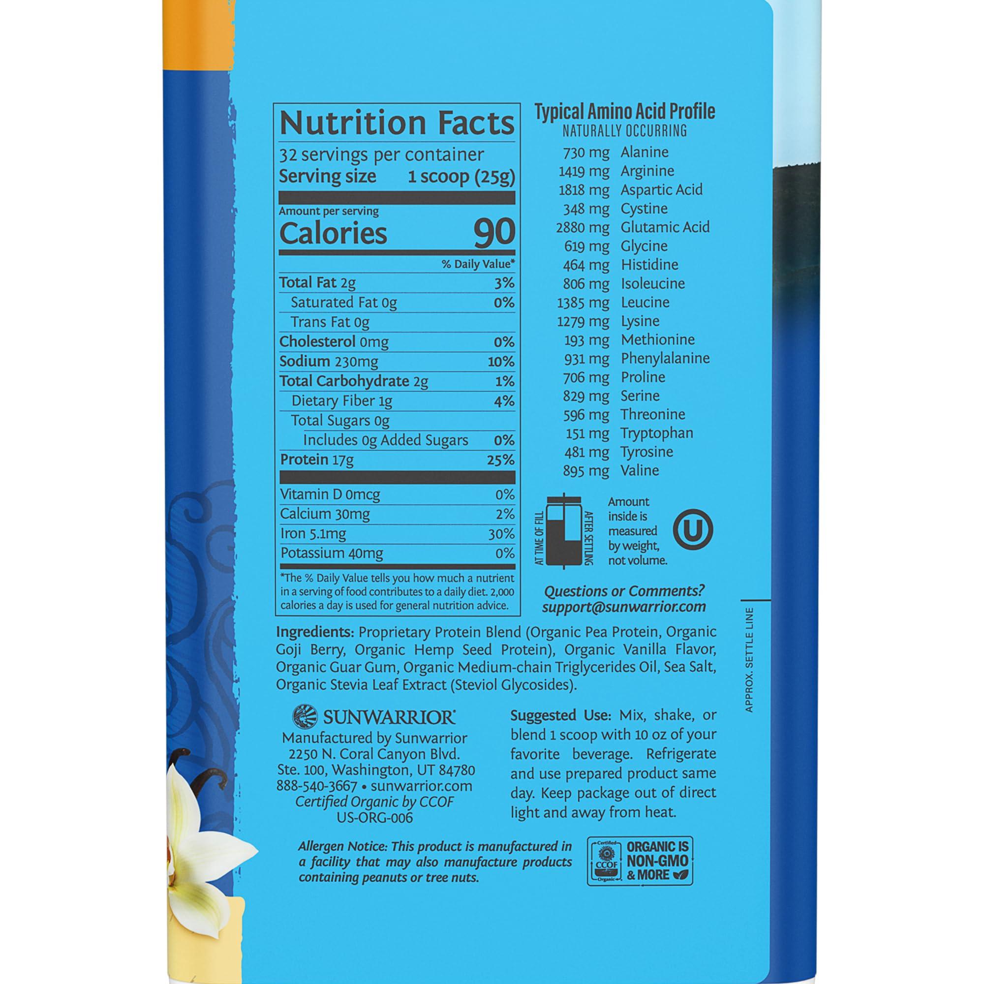 Sunwarrior Sunwarrior Vegan Protein Powder Plant Based Organic Protein | 32 Servings, Vanilla Flavored & Vegan Collagen Building Powder | 40 Servings, Vanilla Flavored