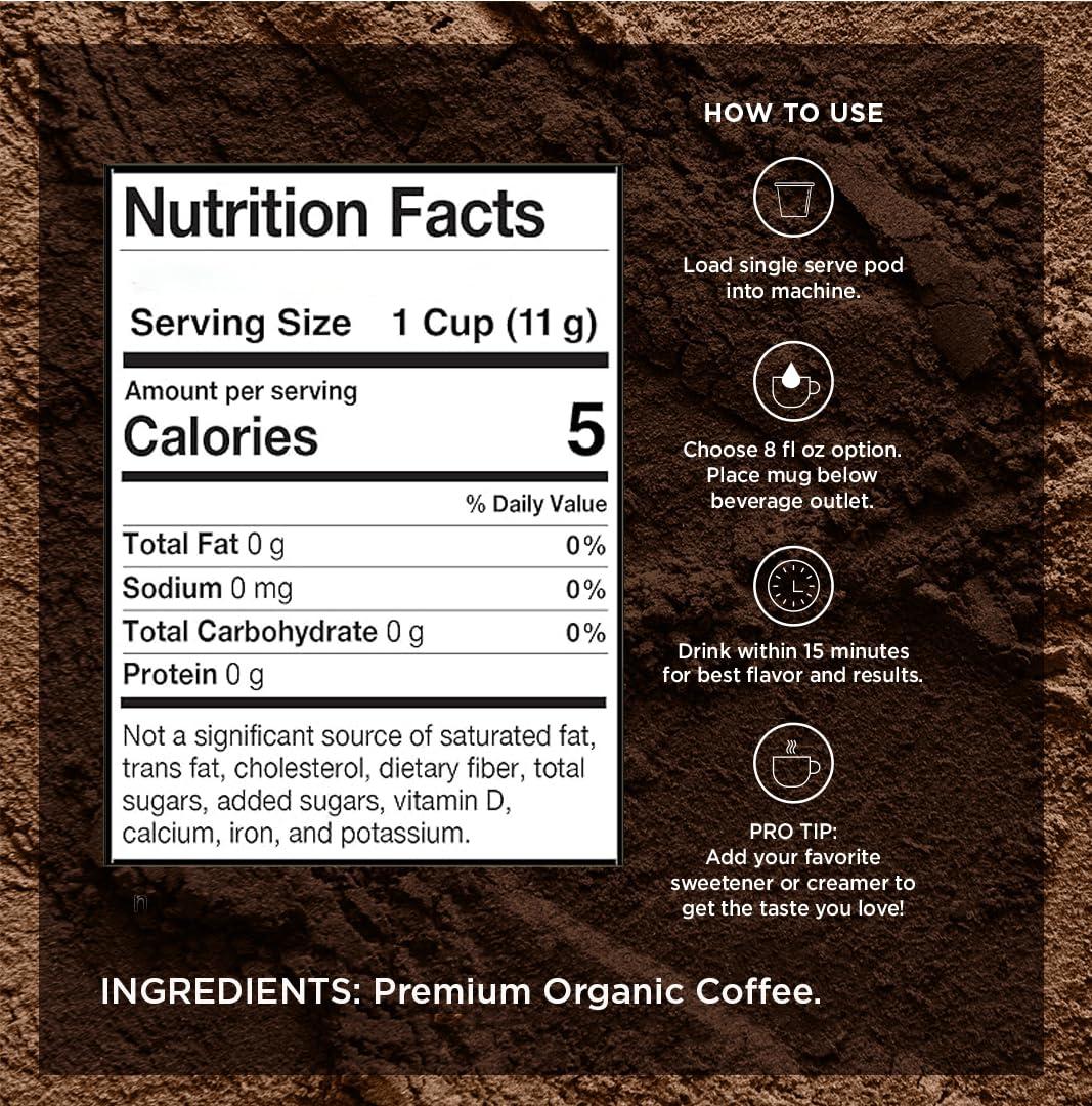 VitaCup VitaCup Perfect Low Acid Coffee Bundle, Pure & Smooth USDA Organic & Fair Trade, Mycotoxin Free, Dark Roast | 24 CT Pods & 24 CT Instant Coffee Packets