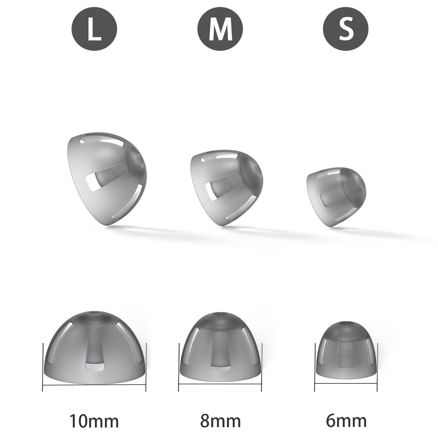 MicroEar Resound Compatible Hearing Aid Domes Open Smokey Ear Tips Replacement 6mm (Small 20pcs Pack)