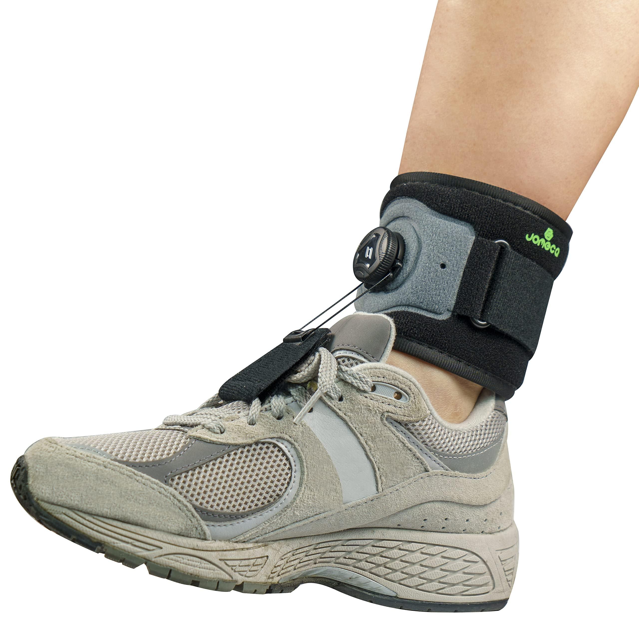 JOMECA JOMECA Drop Foot Brace with Reel-Adjust Dorsiflexion Drop Foot Support Lifting Up Foot Drop Brace for Walking with Shoes for Foot Drop Cause by ALS,MS,Stroke,Diabetic Neuropathy AFO Fit Women & Men