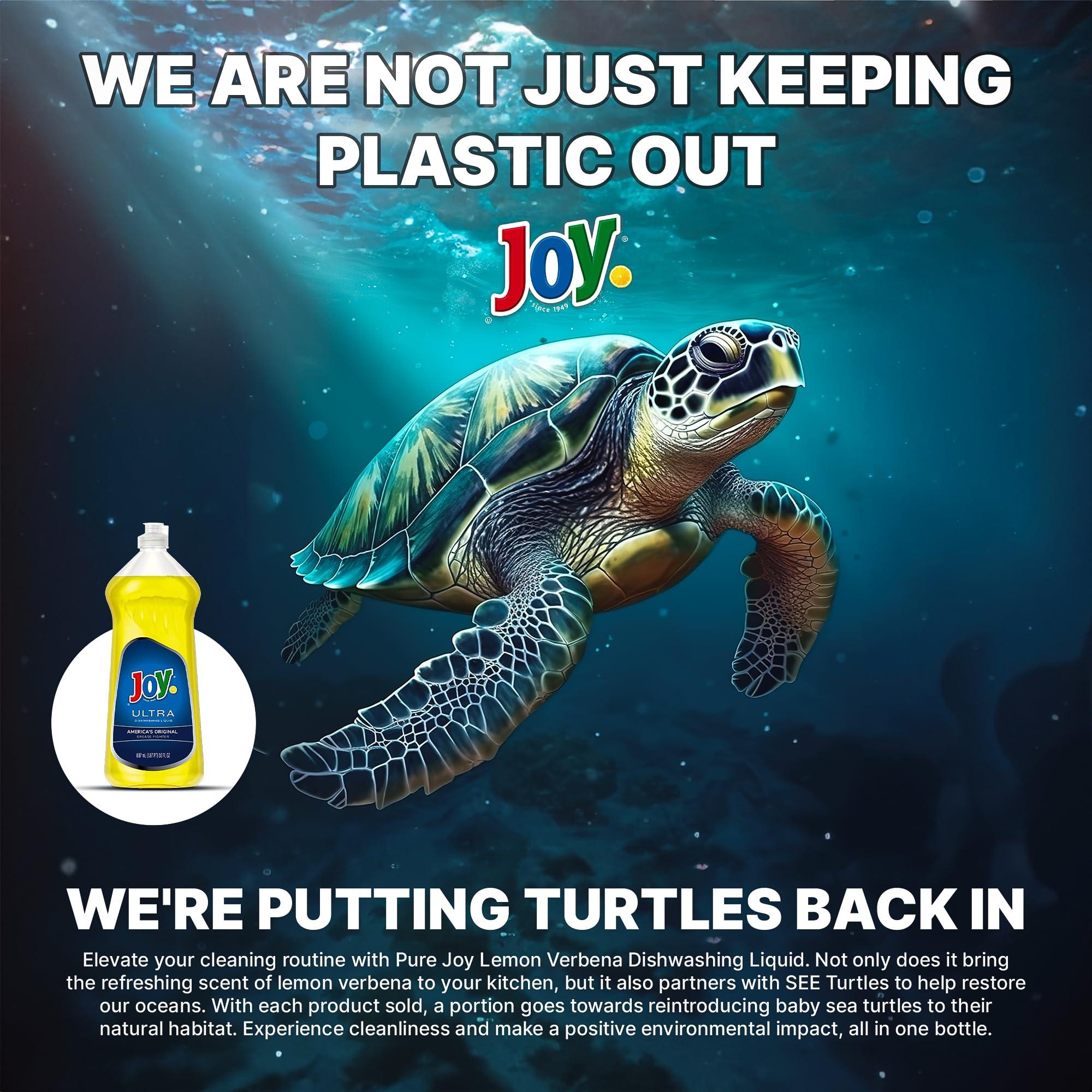 JOY JOY Ultra Dish Soap Liquid - Ultra Strength Dishwashing Soap - Large Dish Soap - Lemon Fresh Scent - 30 Fl. Oz - (Pack of 3)