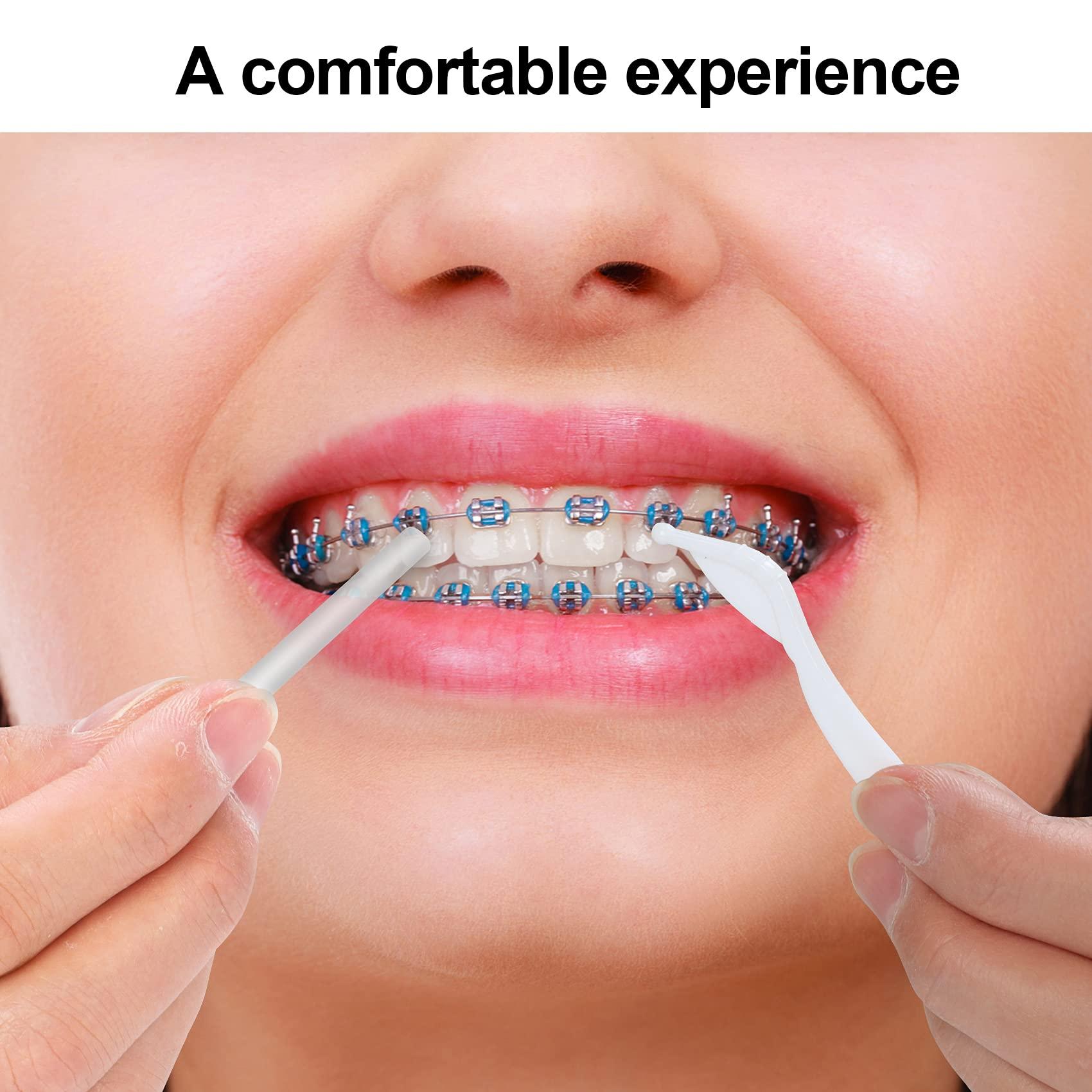 Annhua Annhua Orthodontist Braces Wax Ortho Dots 10 Pack for Aligners, Braces Wearer, Brackets, Invisible-lingers, Dental Orthodontic Wax Strips White - Unscented & Flavorless