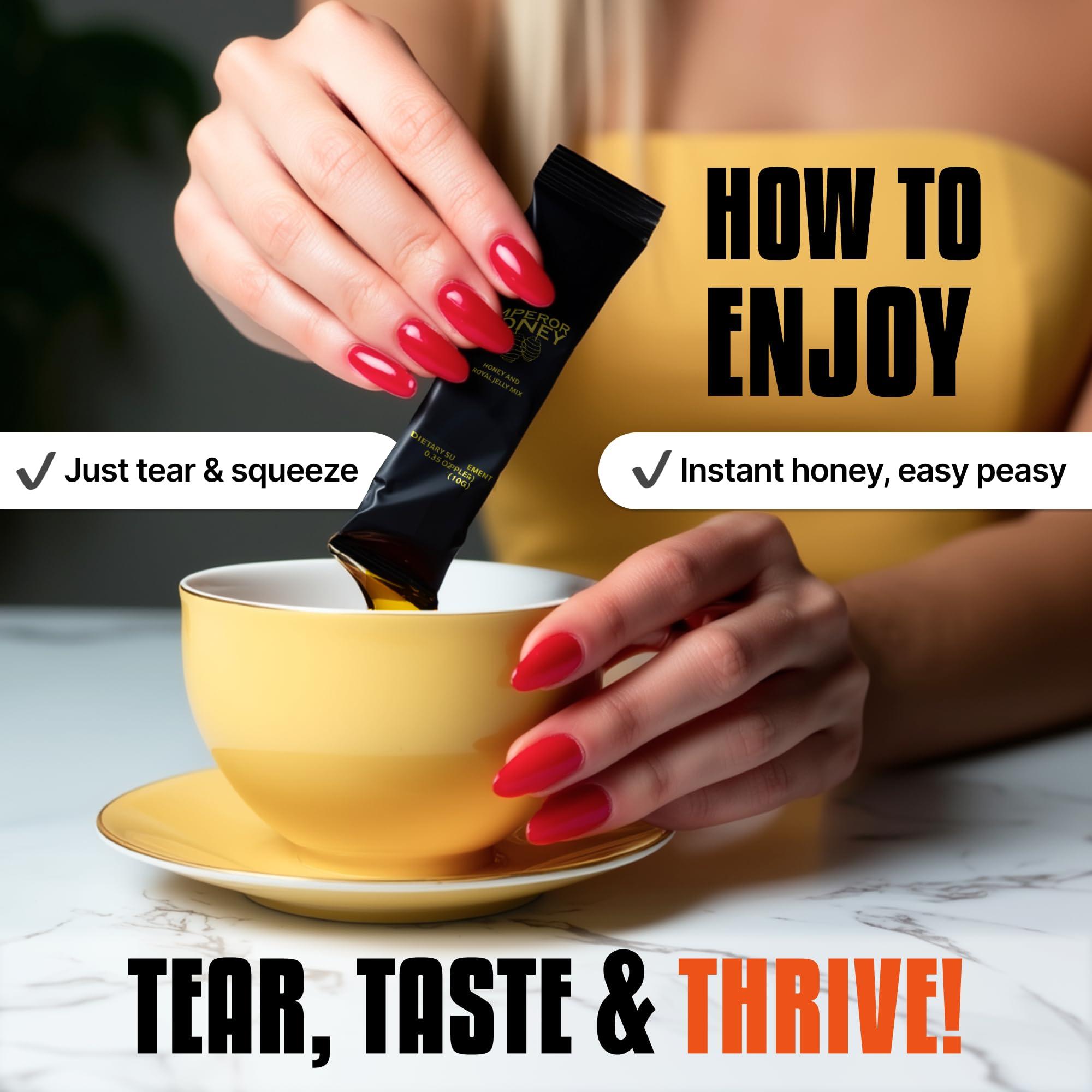 Halal Honey Halal Honey Extra Strength For Men Raw Organic Honey with Premium Natural Royal Jelly Bee Pollen & 100% Pure (Large Pack of 24 Honey Packets)