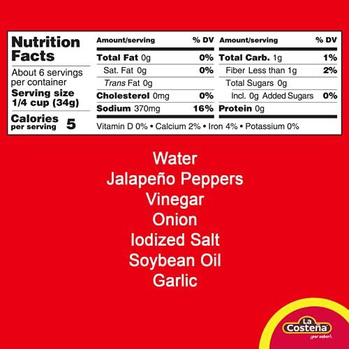 La Costeña La Costeña Diced Jalapeño Peppers, 13.4 ounce can (Pack of 12)