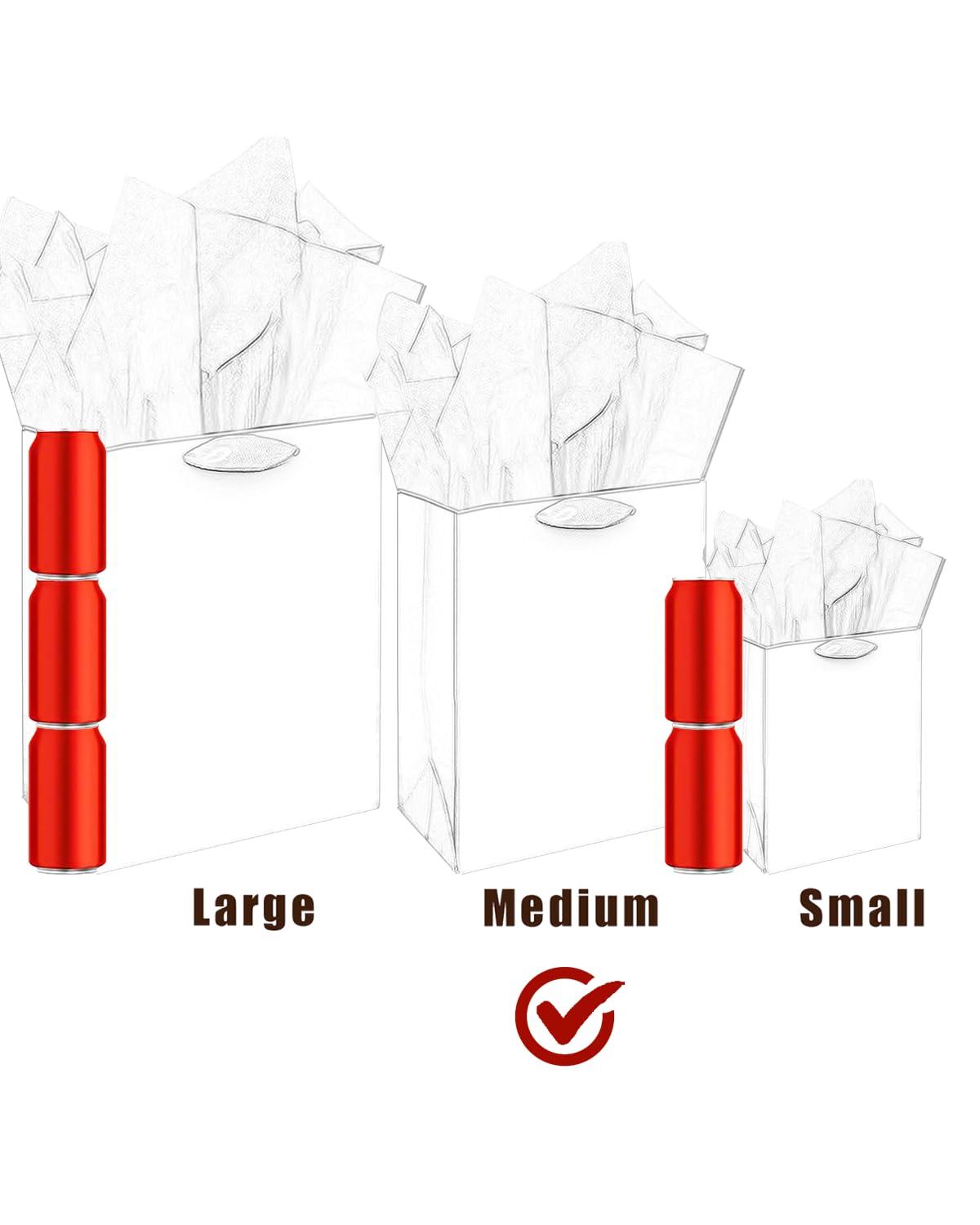 Gcardist Gcardist Emerald Green Gift Bags with Tissue Paper for Wedding, Birthday, Party Supplies-7.9\"x4.3\"x9.6\" Medium Size Cardboard Gift Bags5pcs Bags +10pcs Tissue Paper