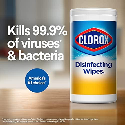 Clorox Clorox Disinfecting Wipes Value Pack, 3x 75ct Crisp Lemon and Fresh Scent Canister and 3x 75ct Easy Pull Moisture Seal Pack