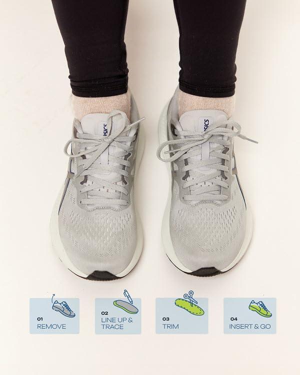 DRTOMS Toms Shoe Insoles for Women for Pain Relief, Excellent Shock Absorption for Feet Relief, Foam Cushion and Soft Gel Heel for Superior Comfort, Orthotic-Level Arch Support, Size 10-10.5