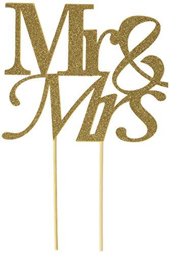 All About Details All About Details Mr & Mrs Cake Topper (Gold)