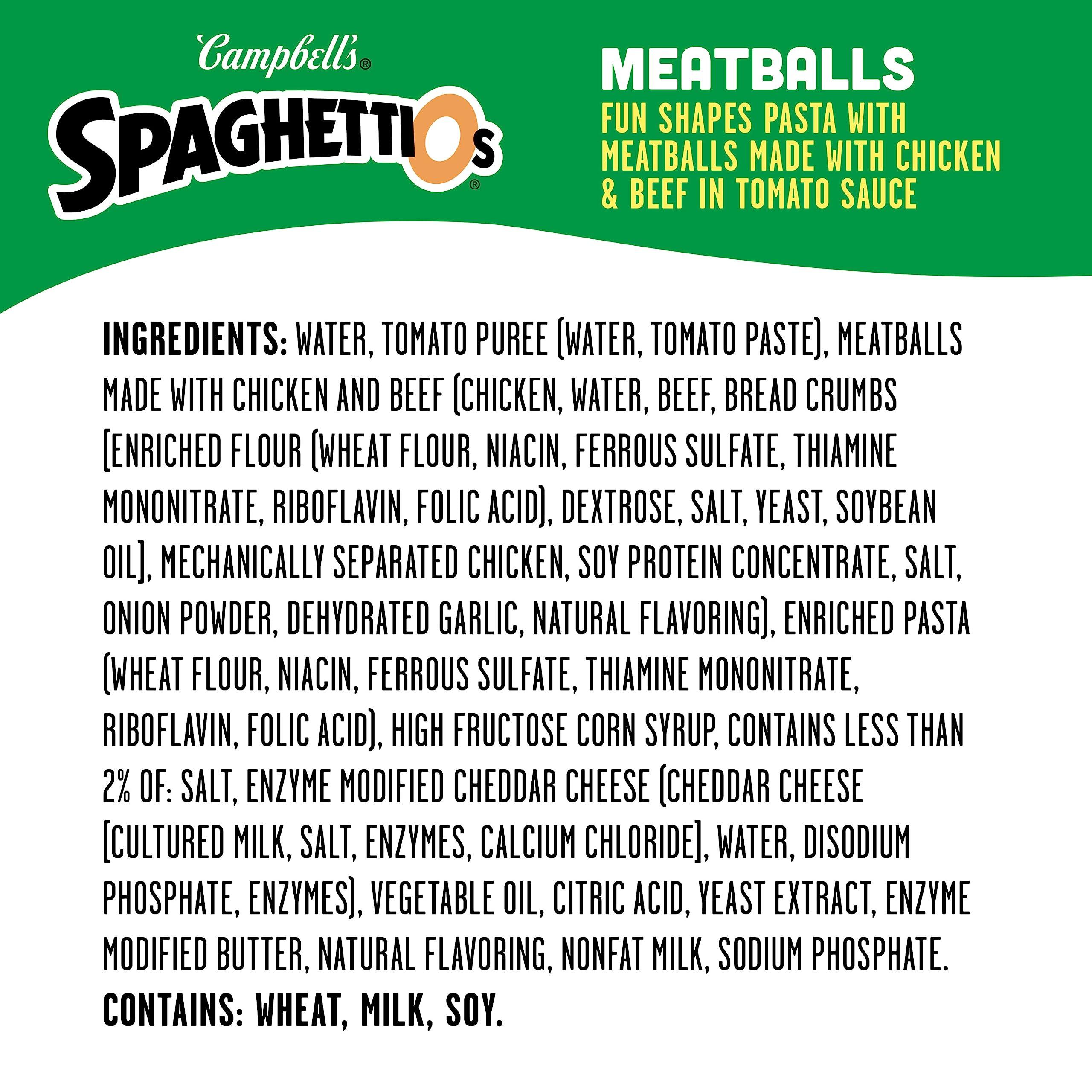 SpaghettiOs SpaghettiOs Super Mario Bros Canned Pasta with Meatballs, 15.6 oz Can (Pack of 3)