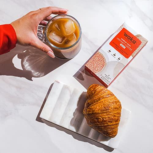 Waka Coffee Waka Quality Instant Coffee — Colombian Medium Roast 8 oz and Colombian Decaf Single Serve Box — 100% Arabica Freeze Dried Beans — No Sugar Added & Unsweetened