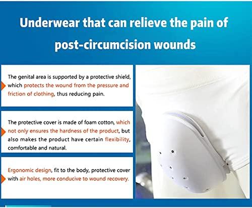 QMZDXH Phimosis Circumcision Underwear for Adult Foam Protective Cover Irritating Foreskin Surgery Briefs Breathable Relieve Pain Avoid Second Injury B,XL