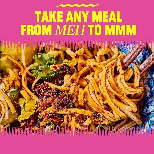 FLYBYJING FLYBYJING Sichuan Chili Crisp - Premium Spicy Savory All-Natural Vegan Chili Oil - Crunchy Hot Sauce, Good on Everything, Sugar Free - 6oz (Pack of 1)