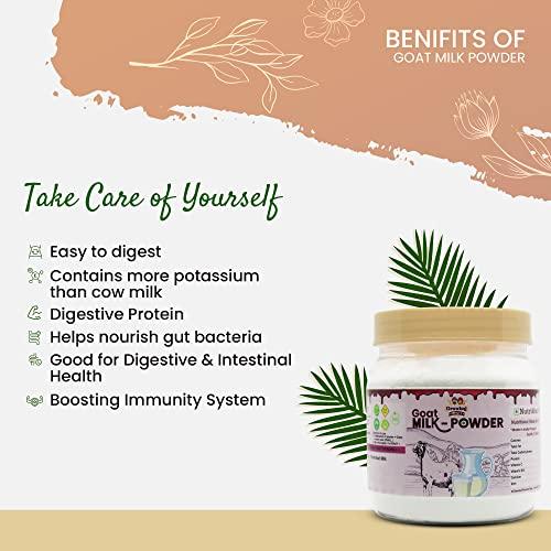 Growing Villagers Growing Villagers Natural Goat Milk Powder | Freeze Dried Organic Grass Fed Goat Milk Powder | Substitute For Liquid Milk | 2 Jars Of 150 Grams Each