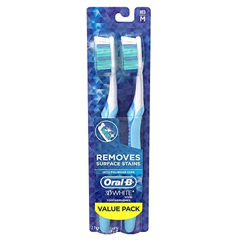 Oral-B Oral-B Advantage 3D White Vivid Toothbrush Medium Twin (Pack of 3)