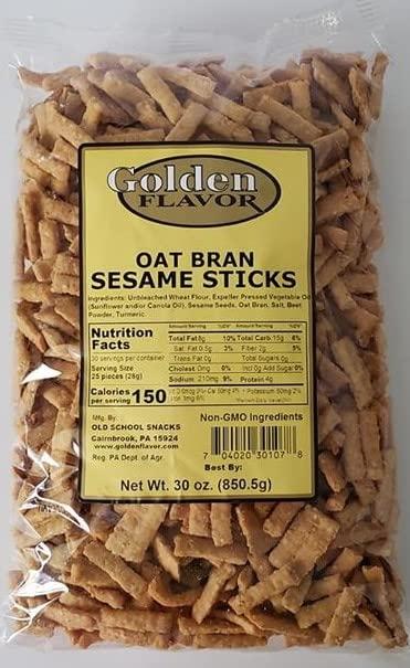 Golden Flavor 30oz bags of Oat Bran Sesame Sticks (7 pack)