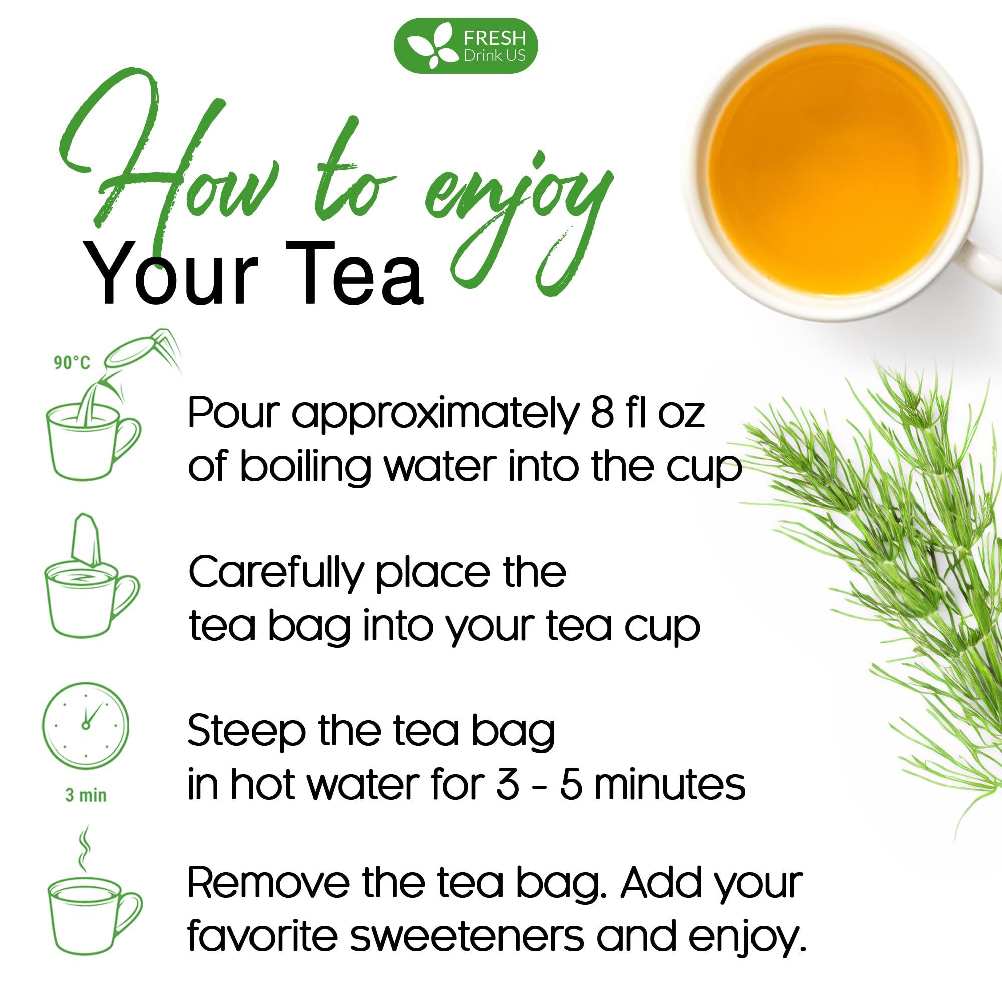 FRESHDRINKUS FreshDrinkUS, Premium 75 Horsetail Leaf Tea Bags, 100% Natural & Pure from Horsetail Loose Leaves Herbal Tea. Made with Natural Material Tea Bags. No Sugar, No Caffeine, No Gluten, Vegan.