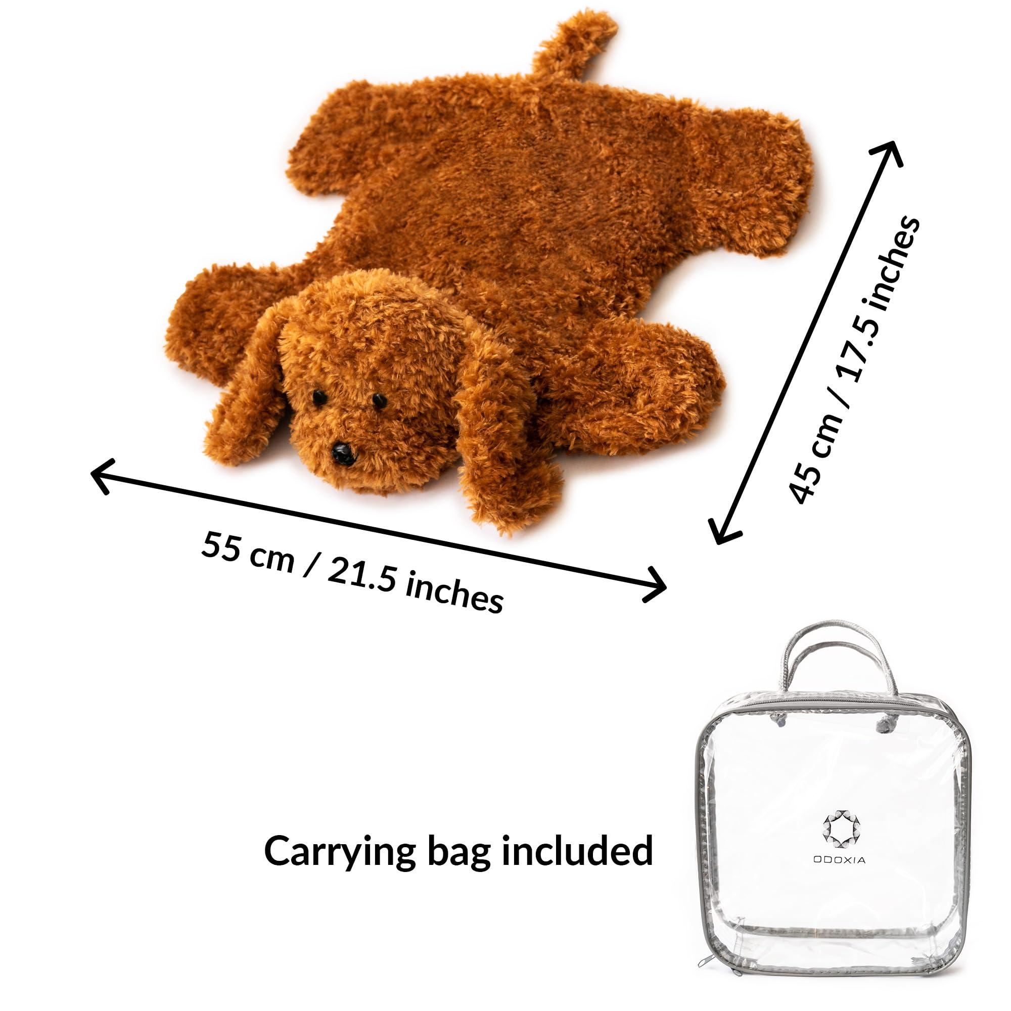 ODOXIA ODOXIA Weighted Lap Pad for Kids | Calming & Comforting | Weighted Lap Animal | Dog Buddy | Sensory Weighted Animals | Weighted Lap Blanket for Sensory Disorder | Carrying Bag Included | 5 Lbs