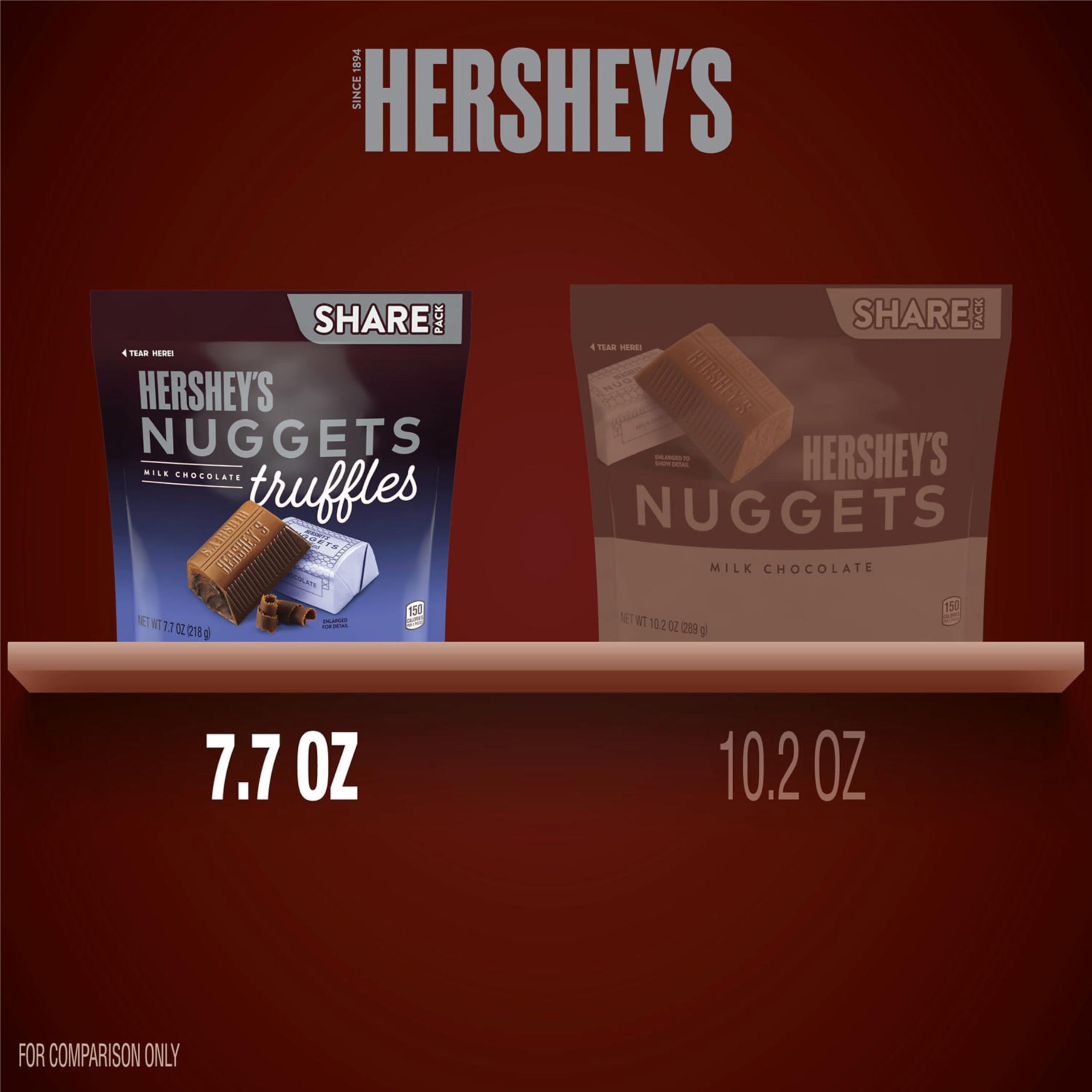 HERSHEY'S HERSHEYS MILK CHOCOLATE NUGGETS TRUFFLES SHARE PACK STAND UP BAG