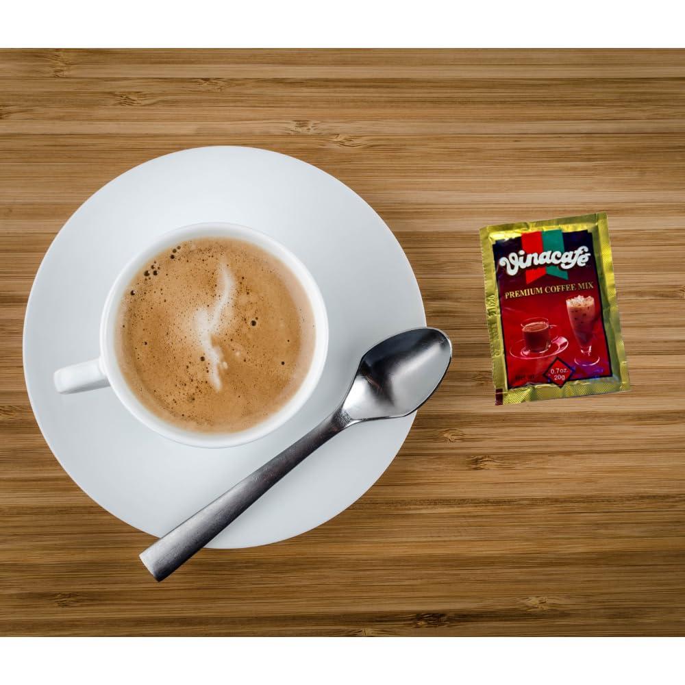 Vinacafe Vinacafe Premium 3 in 1 Instant Coffee Mix, New & Improved Version, Unique Blend of Both Arabica & Robusta Coffee Beans, 24 Count Packets, 1 Bag