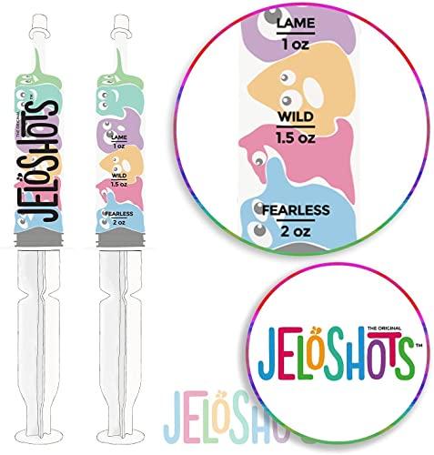 JeloShots Jello Shots Party Kit - American Flag Party Pack - Makes Over 50 (Large) 2oz Jello Shots - Includes Recipes eBook, Jello Shot Syringes, Mini Cups with Lids, Candy Belts, Knox & Dessert Gelatin