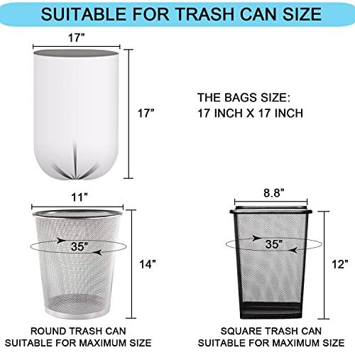 SOSOHOME 1.2 Gallon Small Trash Bags, 4.5 Liter Trash Can Liners Garbage Bags Wastebaskets Liners for Bathroom, 150 Counts Clear Bags