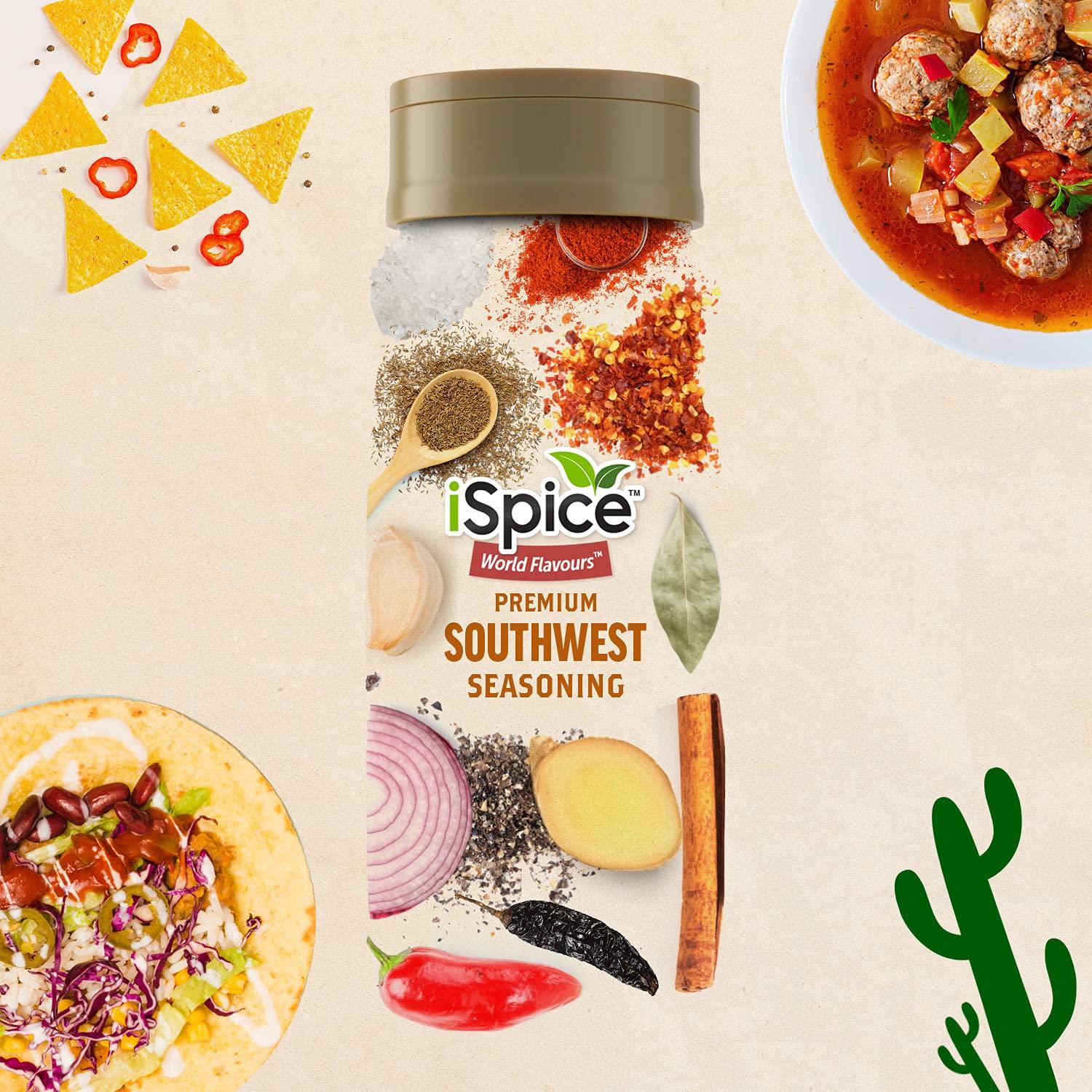 iSpice iSpice - SOUTHWEST SEASONING World Flavor Super Spice Blend | All Natural | Ready to use as is | No preparation is necessary