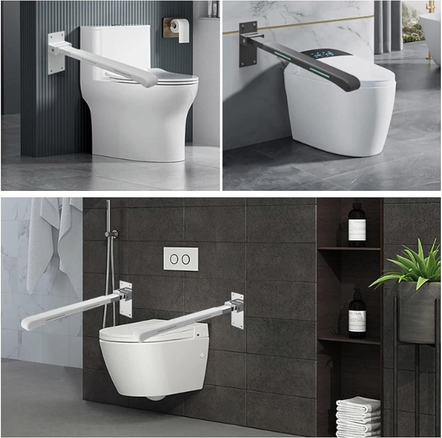 DIVIKO Foldable Toilet Grab Bar, Toilet Support Rail, Wall Mounted Bathroom Safety Grab Handle, for bariatric Elderly People, bariatric Disabled Support Bathroom Assist Assist Assist Rail (Color : B)