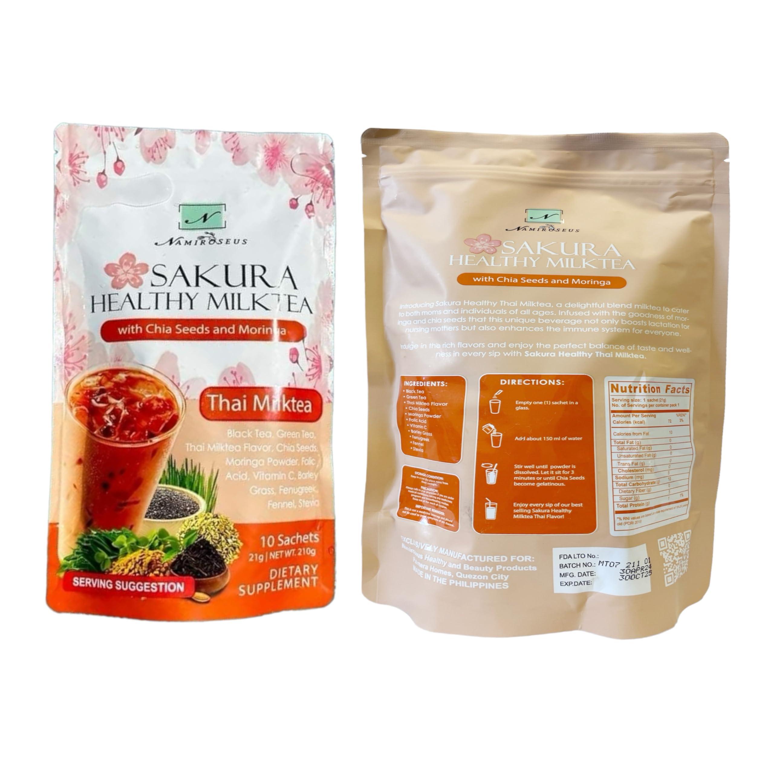 Generic Generic Saku-ra Healthy Thai Milktea by Namiroseus Philippines, 10 Sachet