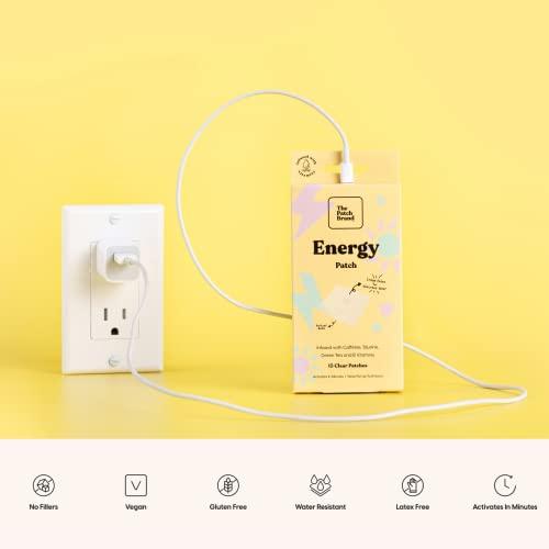 The Patch Brand The Patch Brand Energy Patches | Supports Energy with Caffeine and B5 and B3 | All Natural Vitamins & Mineral Patch Plant Based and Cruelty Free Water Resistant Patches That Last All Day