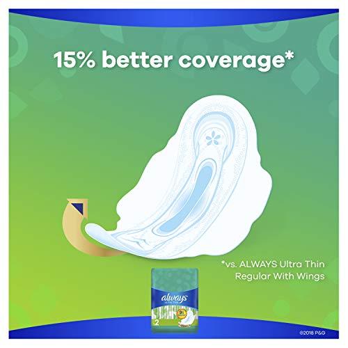 Always Always Ultra Thin, Size 2, Super Pads with Wings, Unscented, 32 Count