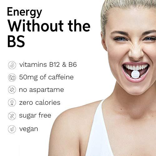 ZENERGY ZENERGY Energy Gum - Mint Flavor | 50mg Caffeine + 35% B6 and 45% B12 Vitamin | Vegan, 0 Sugar, 0 Calories, 0 Gluten, 0 Aspartame, Non-GMO, Instant Action | 3 Pack = 24 Count