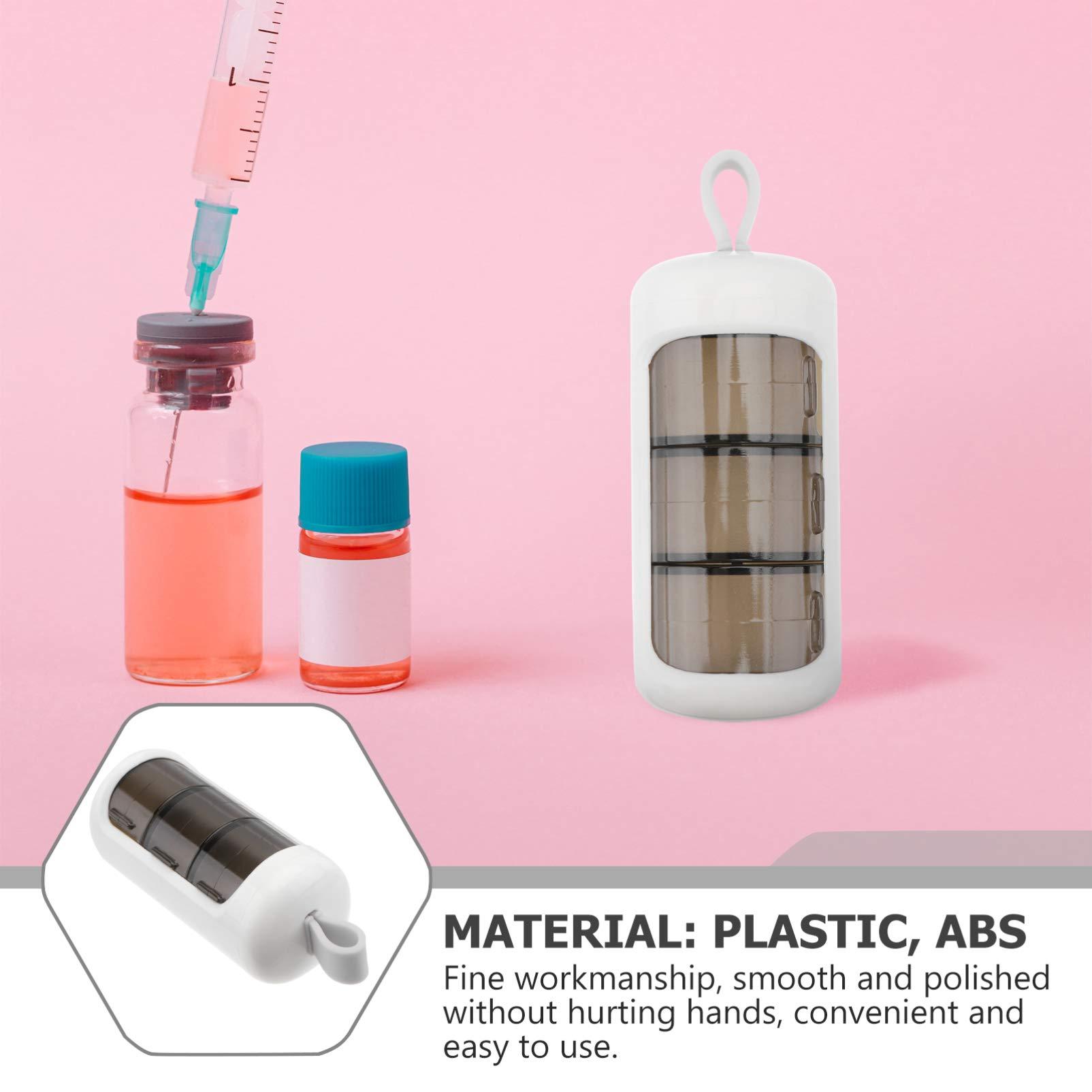 Alipis Alipis 3 Pcs Pill Storage Box Creative Pill Holder Plastic Container Purse Pill Case Purse Holder Mini Pill Organizer Storage Case Travel Tablet Plastic Abs White Medicine Chest