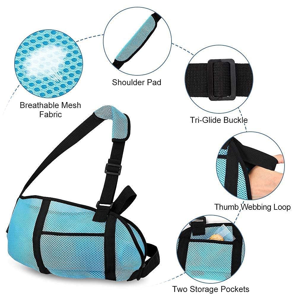 Yosoo Health Gear Arm Sling for Children, Kids Arm Sling Support with Waistband Under 6 Years Old Shoulder Immobilizer and Storage Pockets for Toddler Broken Arm, Elbow, Wrist Support and Injury Arm Sling for Shoulder Injury