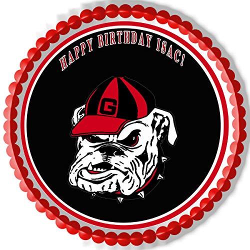 Georgia Bulldogs Edible Cake Topper 10 round