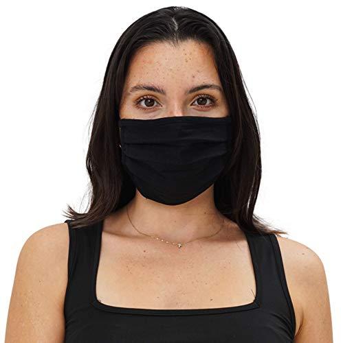 Simlu Simlu 8 Pack Unisex Reusable Pleated Fabric Face Mask with Adjustable Elastic 2 Layer, Washable, Nose Wire