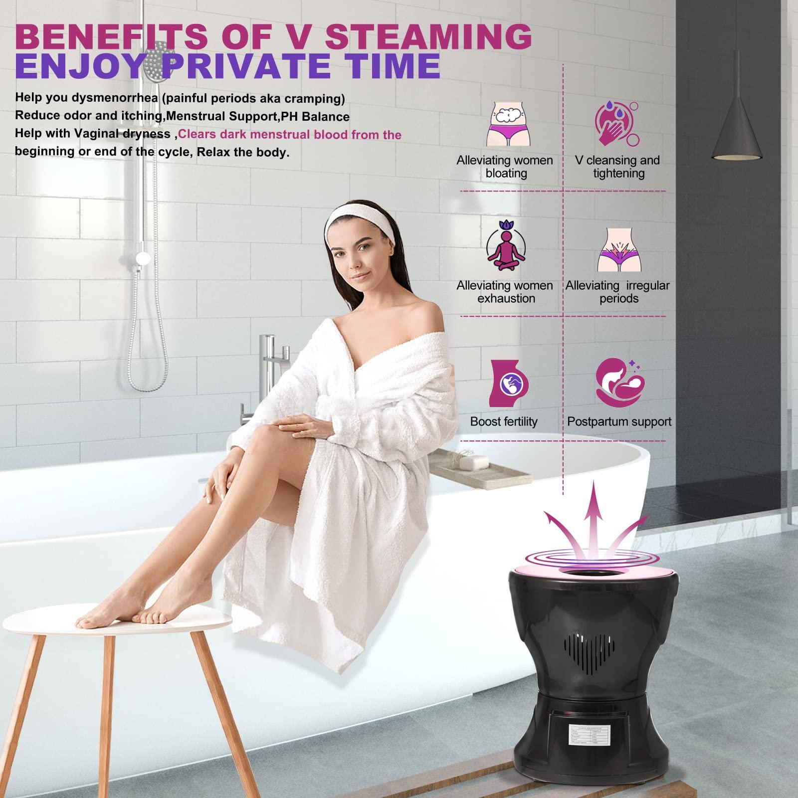 EXJIOTA EXJIOTA Yoni Steam Seat, Yoni Steam kit with Yoni steaming pot & Steaming Herbs (20 Steams) & U Cushion, V Steam at Home Kit Uses for Women PH Balance, Cleansing, Postpartum care, Menstrual Support