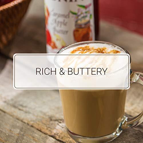 Monin Monin - Caramel Apple Butter Syrup, Buttery Caramel and Cooked Apple Flavor, Natural Flavors, Great for Hot Lattes, Ciders, and Seasonal Cocktails, Non-GMO, Gluten-Free (1 Liter)