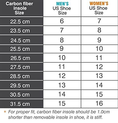 Leeuoe Carbon Fiber Shoe Insole, Semi-Rigid Insert,1 Piece 28.5cm(Men Size 12/Women 13)