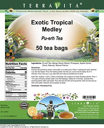 TerraVita Exotic Tropical Medley Pu-erh Tea (50 tea bags, ZIN: 533423) - 2 Pack