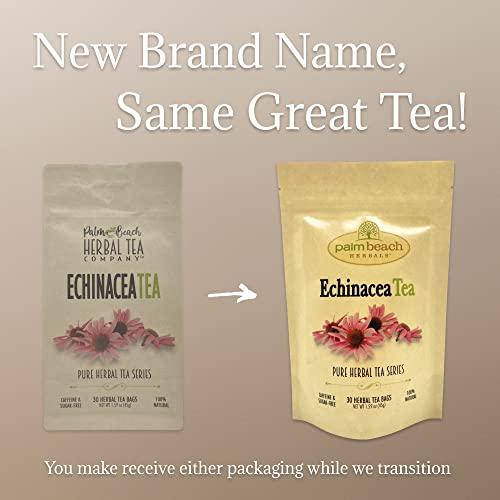 Palm Beach Medicinal herbs Echinacea Tea - Pure Herbal Tea Series by Palm Beach Herbals (30 Tea Bags) 100% Natural