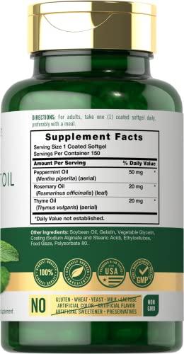 Carlyle Carlyle Peppermint Oil Capsules | 150 Softgels | with Rosemary and Thyme