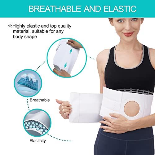 TANDCF Medical Ostomy Belt Ostomy Hernia Support Belt Abdominal Binder Brace Abdomen Band Stoma Support For Colostomy Patients to Prevent Parastomal Hernia Stoma Opening- Men Or Women- Size L