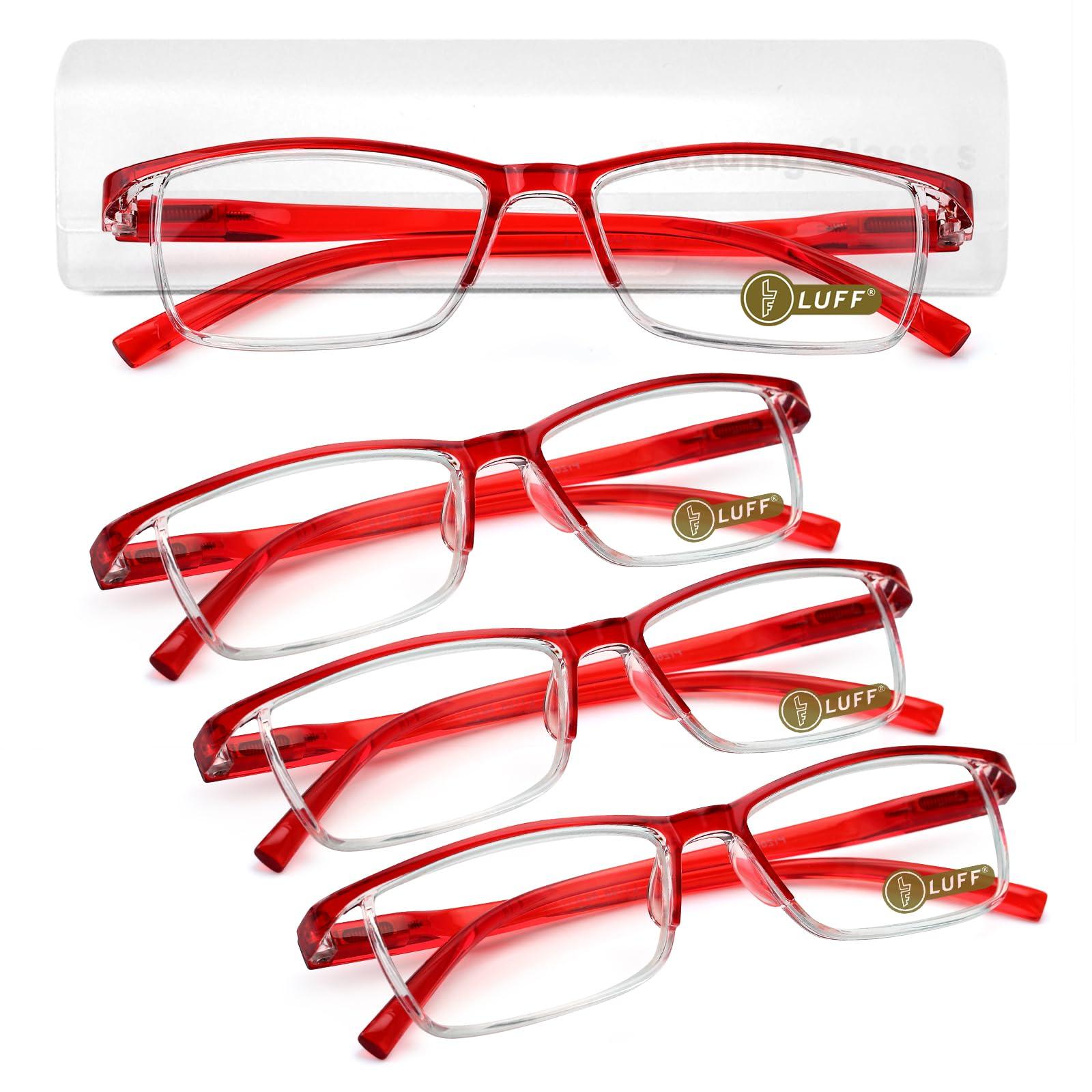 LUFF LUFF 4Pcs Anti-Blue-ray Reading Glasses Portable Ultra-Light Readers(2.50X)