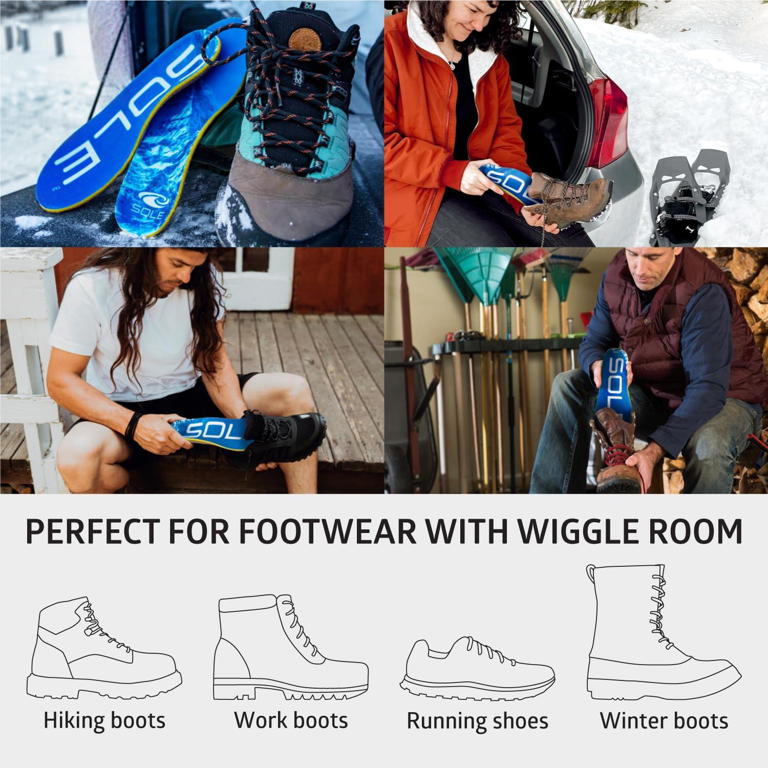 SOLE SOLE Performance Thick Plantar Fasciitis Insoles, Men & Women - Arch Support Inserts for Foot Health and Heel Pain Relief, Orthotic Shoe Inserts Men & Women