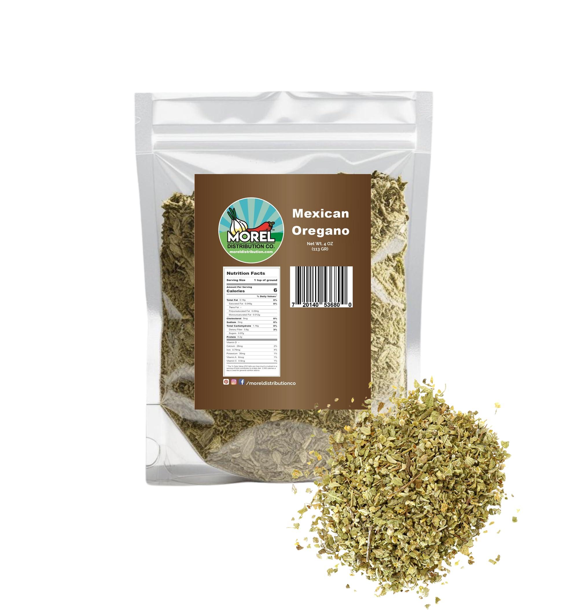 Morel Distribution Company Dried Mexican Oregano, Dried Whole Oregano Leaves. 4 oz and 8 oz (4 OZ)
