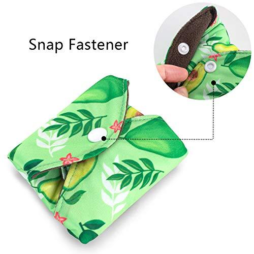 Teamoy Teamoy 10pcs Cloth Panty Liners, Reusable Sanitary Pads with Wet Bag, Washable Cloth Menstrual Pads with Charcoal Absorbency Layers (Lemon Series, 3pcsx7.9"+ 4pcsx10"+ 3pcsx11.6")