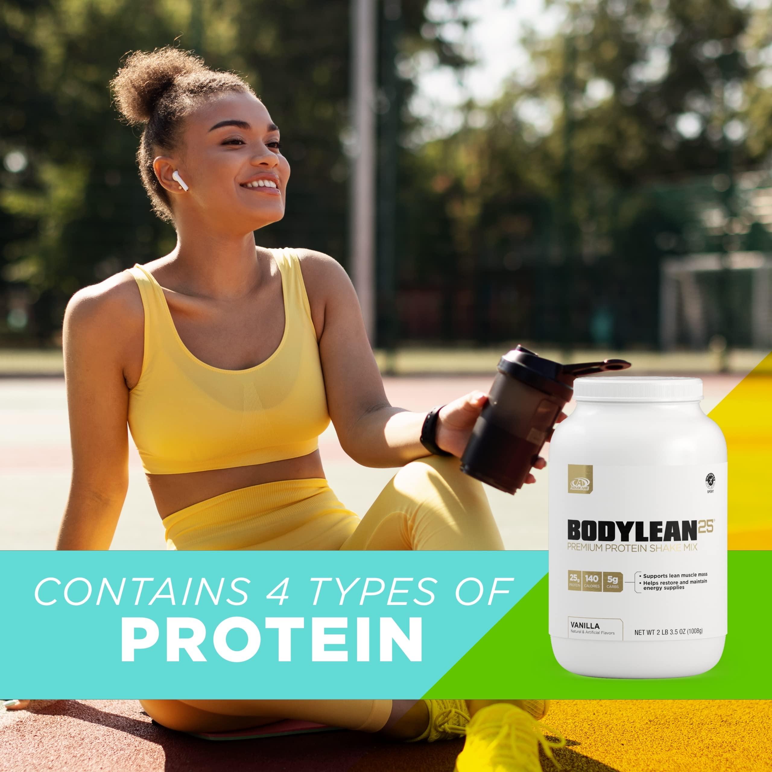 AdvoCare AdvoCare BodyLean25 - Protein Powder with Whey Protein Isolate - Supports Muscle Building & A Lean Body - Offers Energy Support* - Vanilla, 4.5 oz